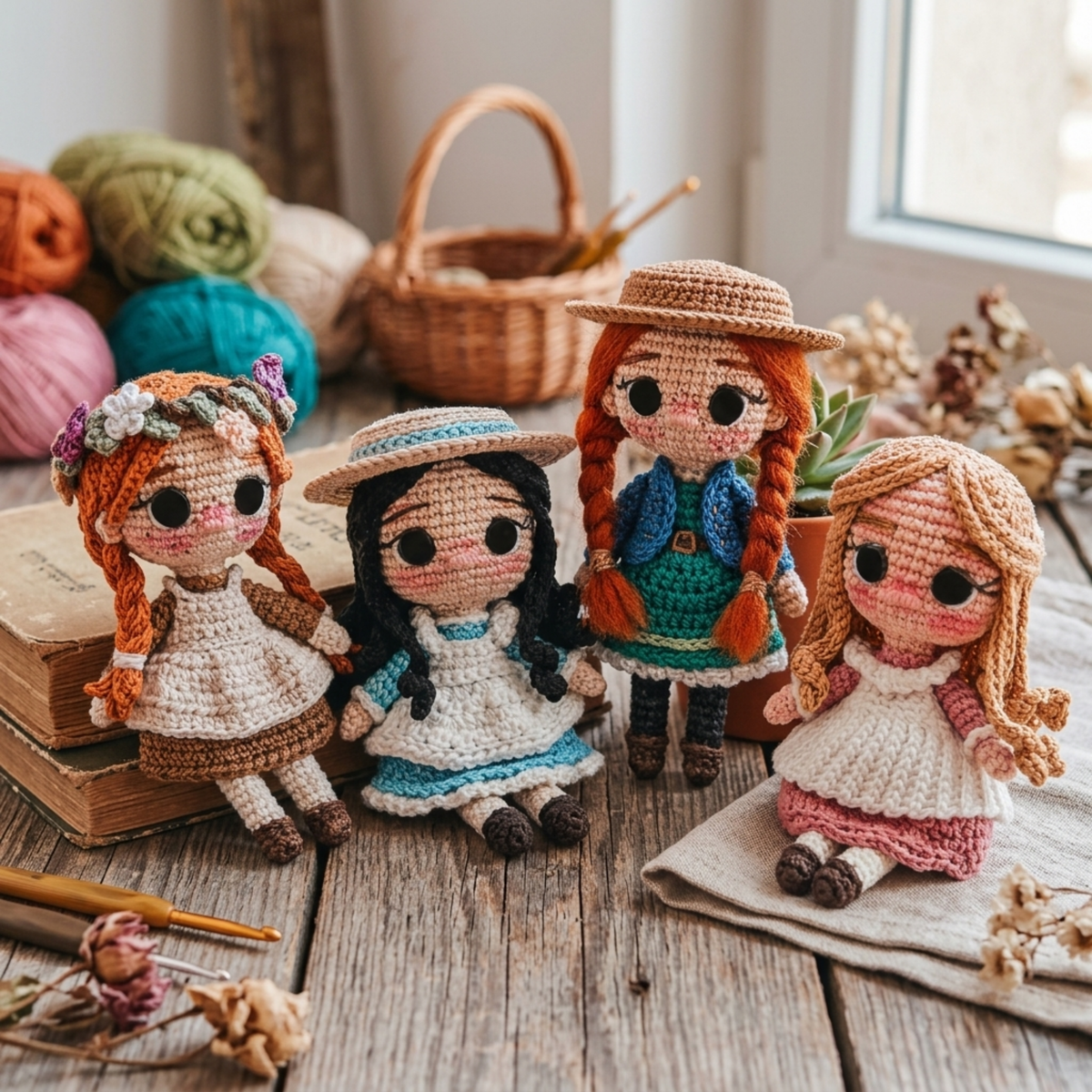 Crochet Anne, Diana and Ruby Doll Pattern