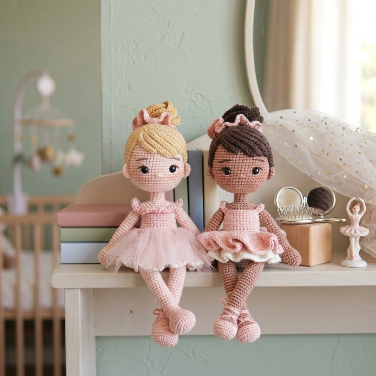 Crochet Ballerina Dolls Pattern (2 Dolls)