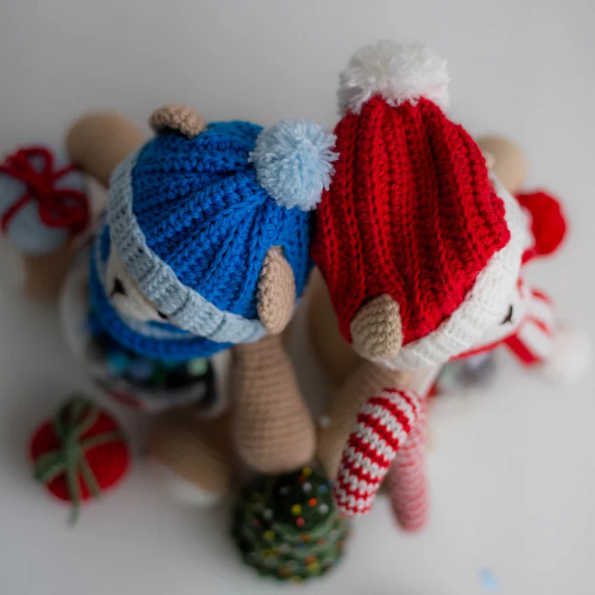 Crochet Christmas Bear Amigurumi Pattern (2 Bears)