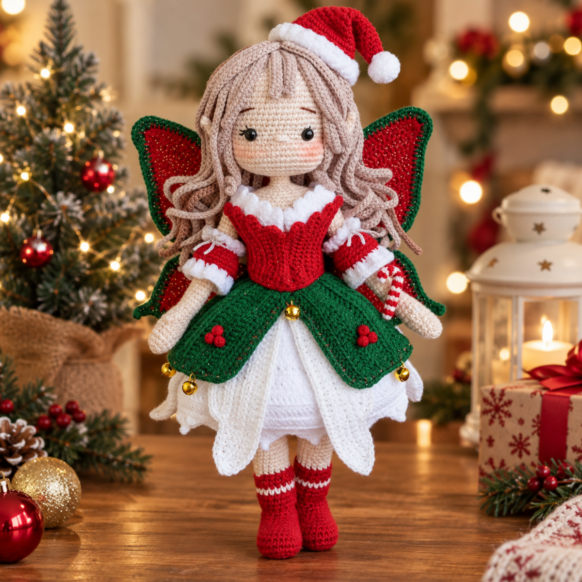 Crochet Christmas Fairy Elara Amigurumi Doll Pattern