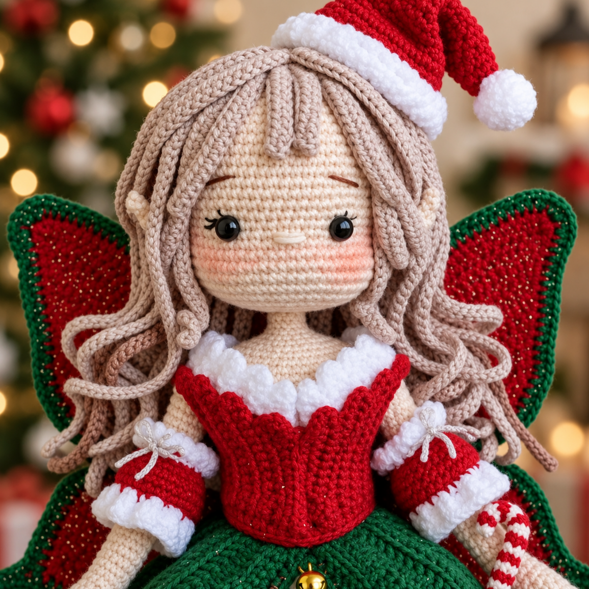 Crochet Christmas Fairy Elara Amigurumi Doll Pattern