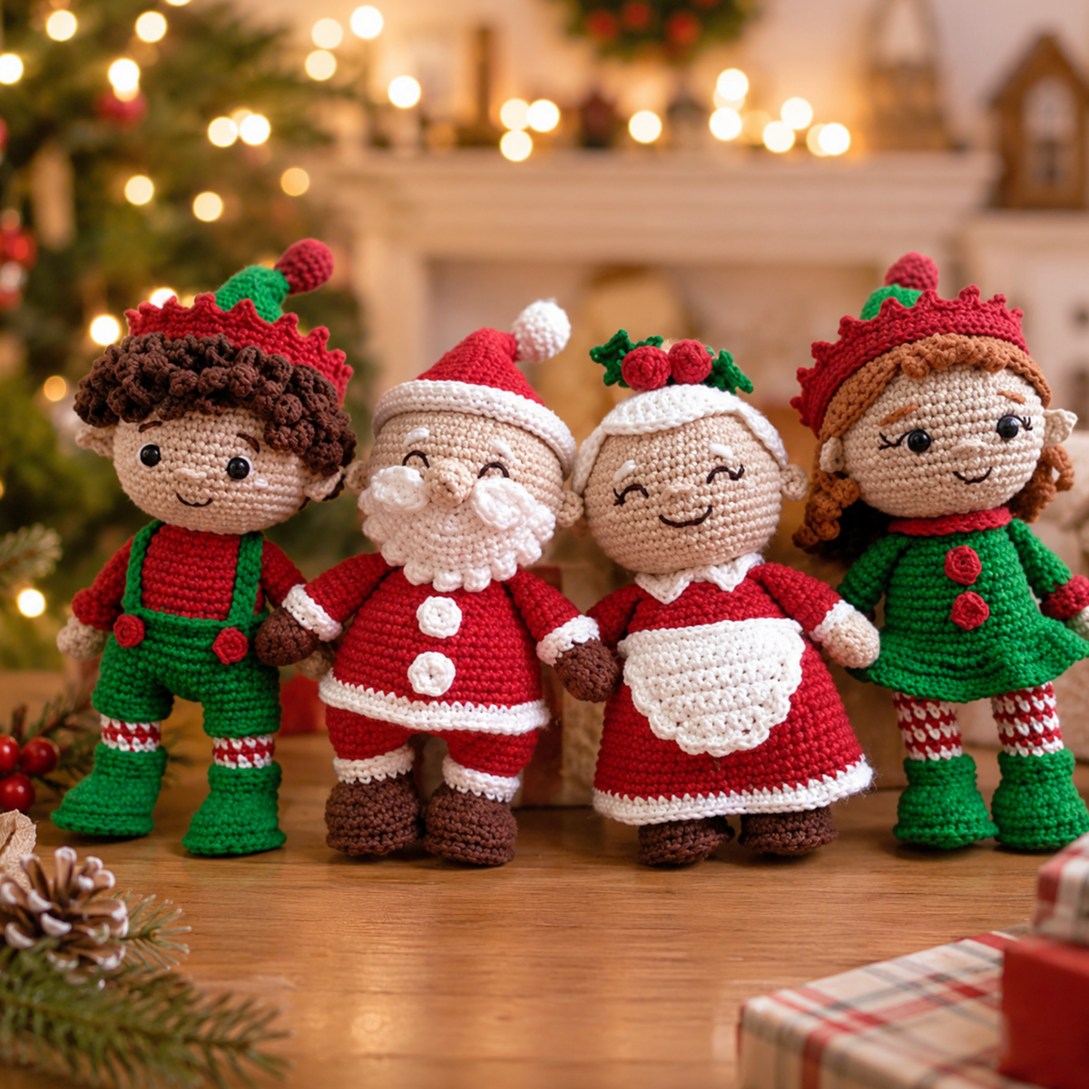 Crochet Christmas Friends Collection Pattern (4 Characters)
