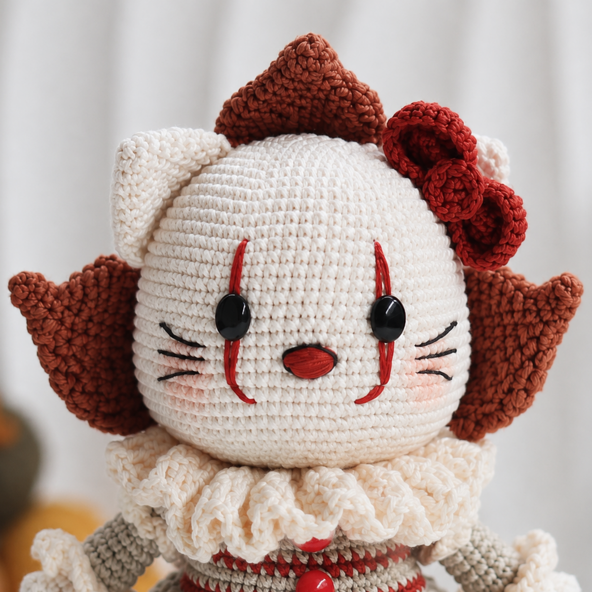 Crochet Clown Cat Doll Pattern