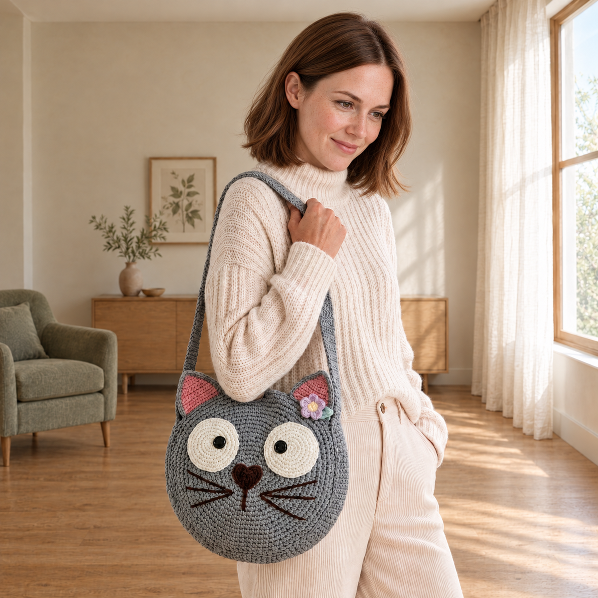 10-in-1 Crochet Cat Bags Bundle