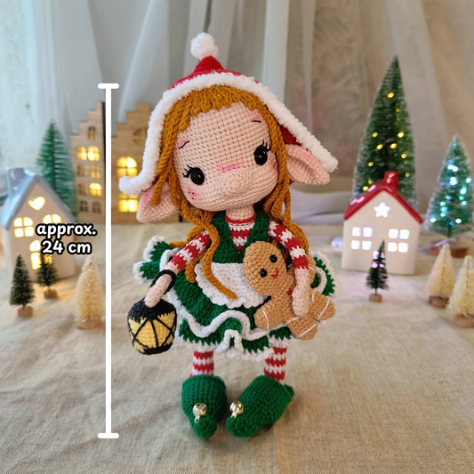 Crochet Christmas Elf Girl Doll Pattern