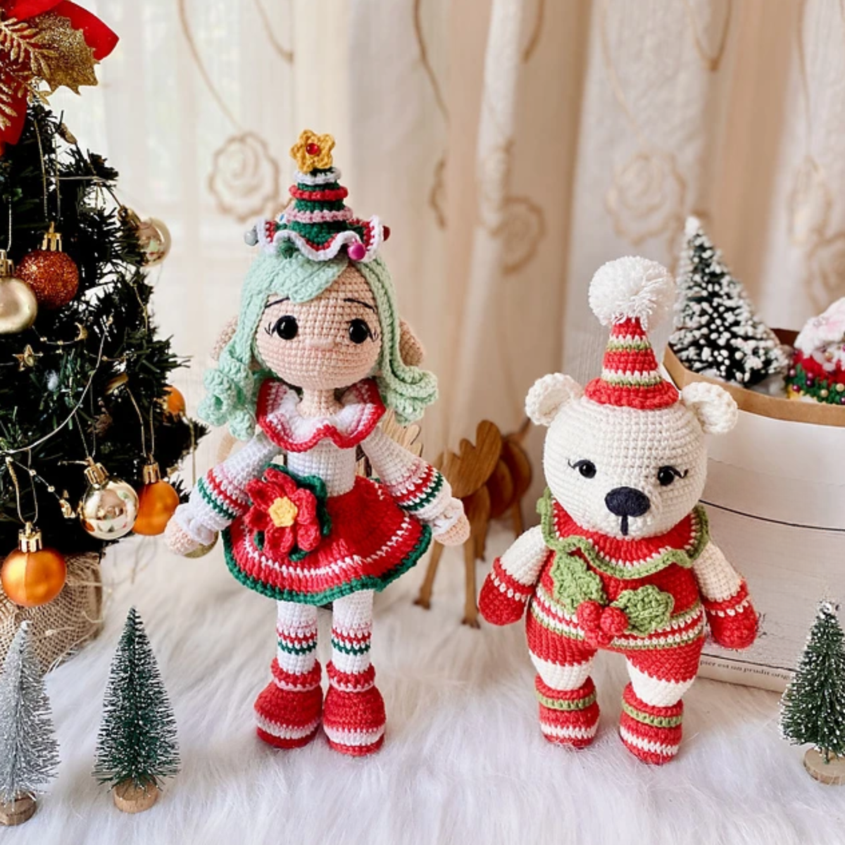 Crochet Christmas Elf Lucian Doll Pattern