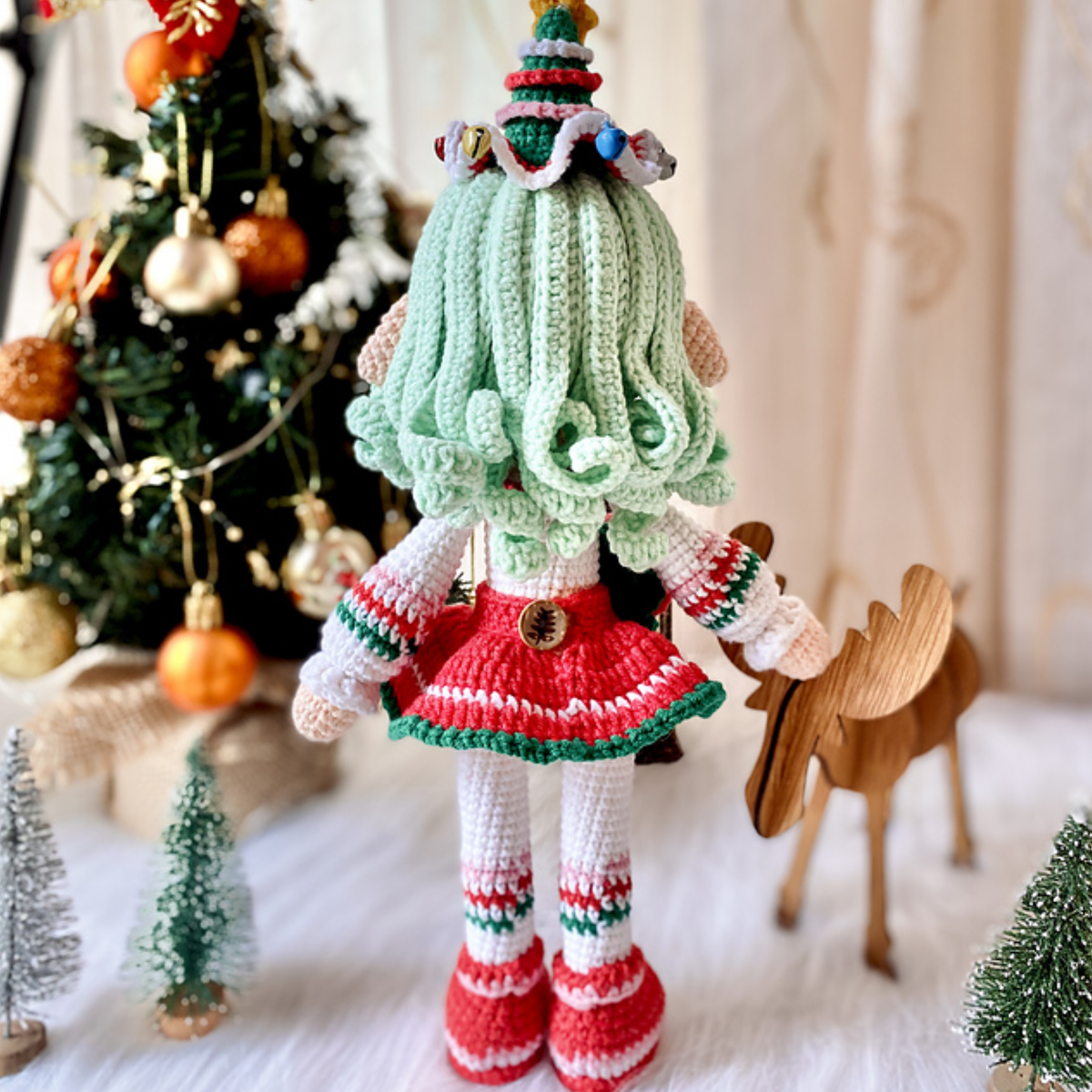Crochet Christmas Elf Lucian Doll Pattern
