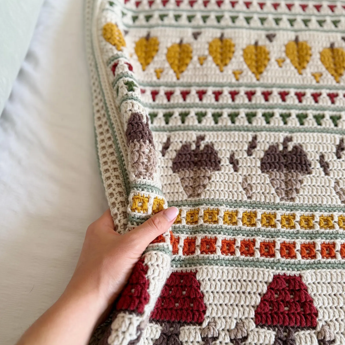 Crochet Fall Into Place Blanket Pattern