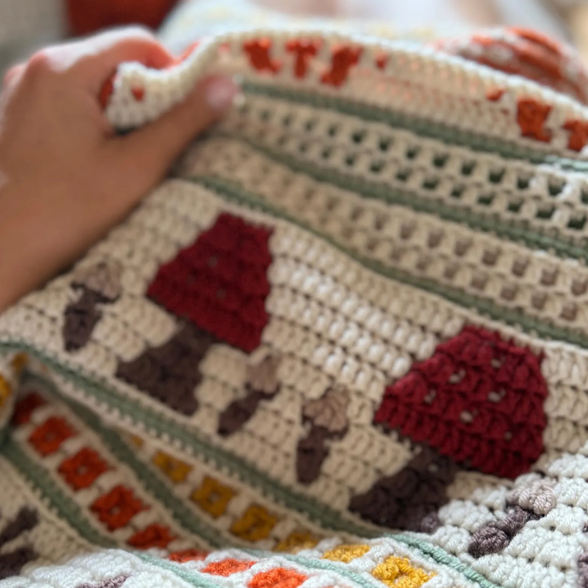 Crochet Fall Into Place Blanket Pattern