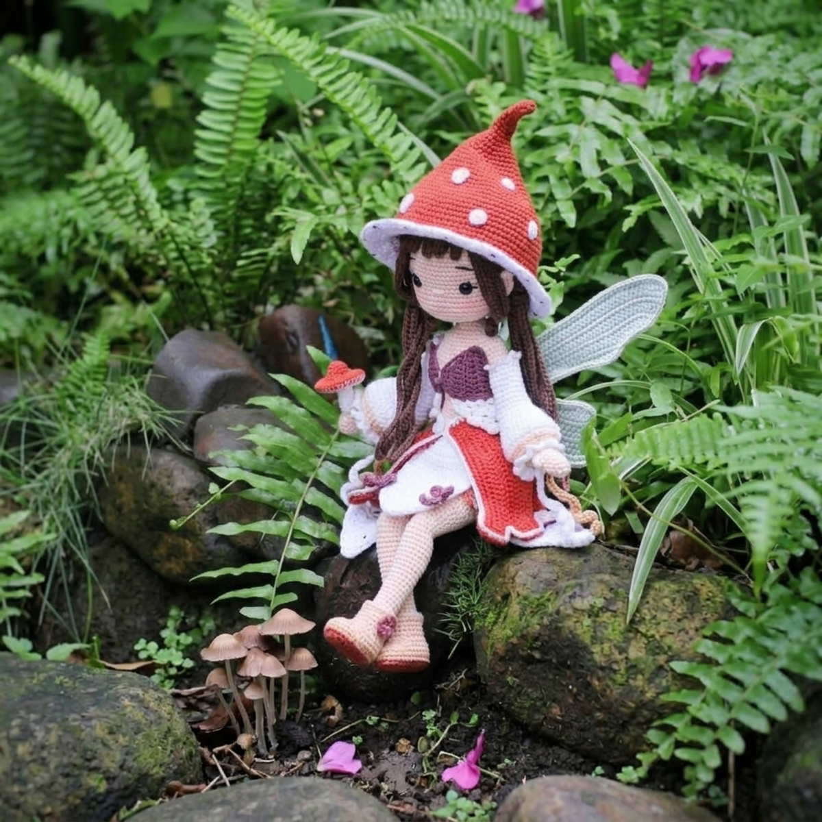 Crochet Florie the Mushroom Fairy Doll Pattern