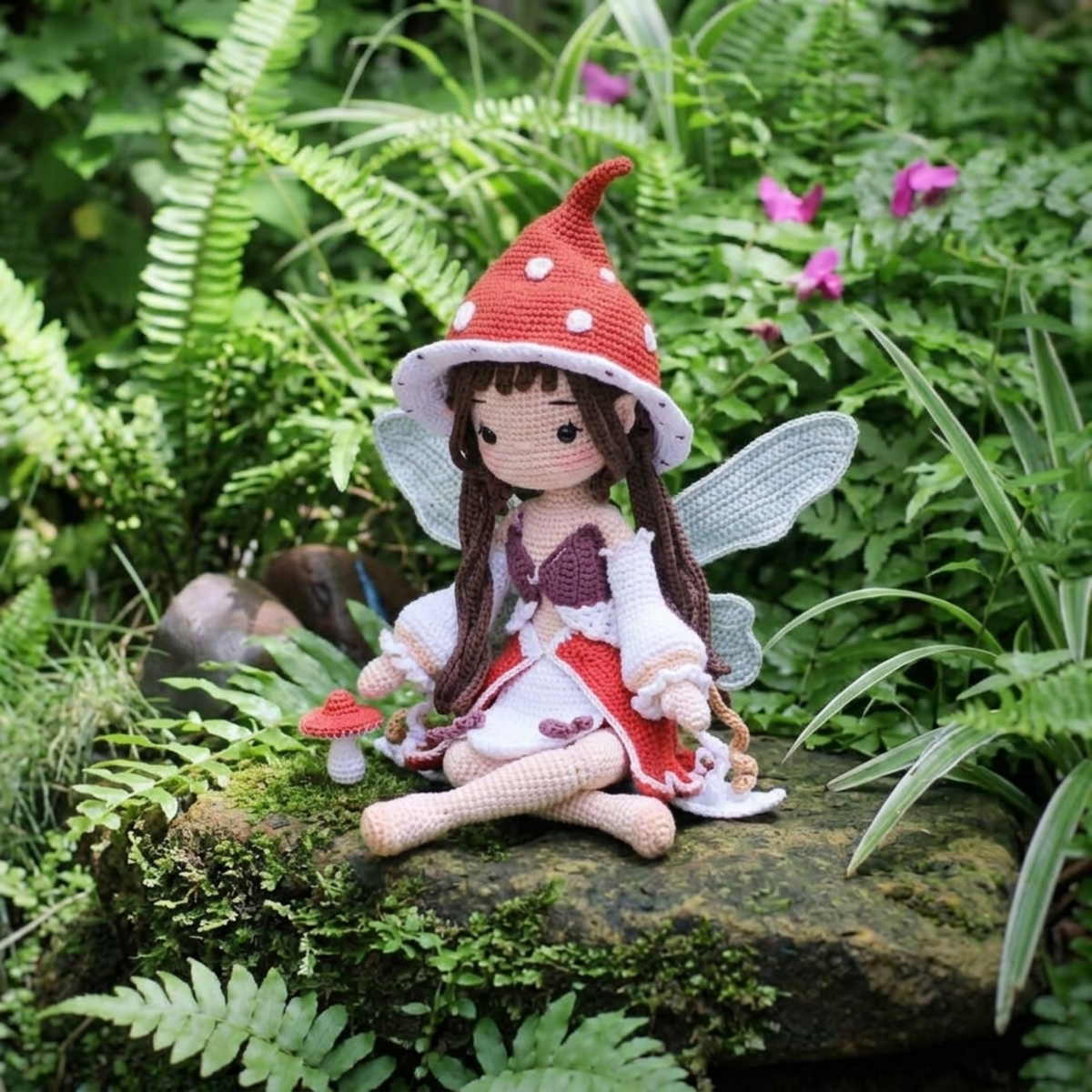 Crochet Florie the Mushroom Fairy Doll Pattern