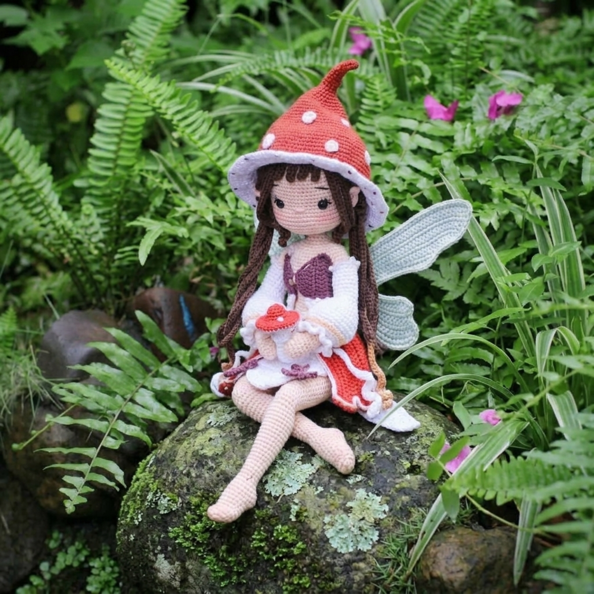 Crochet Florie the Mushroom Fairy Doll Pattern