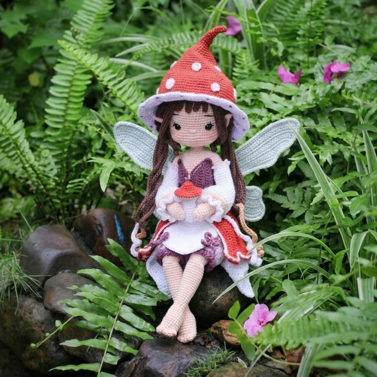 Crochet Florie the Mushroom Fairy Doll Pattern