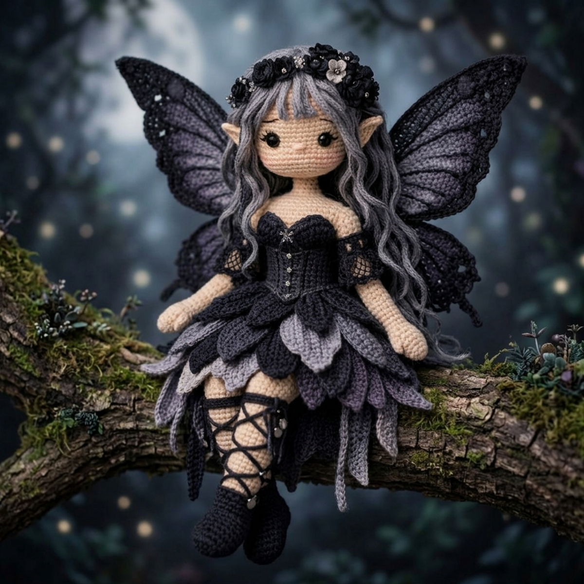 Crochet Gothic Fairy Doll Pattern