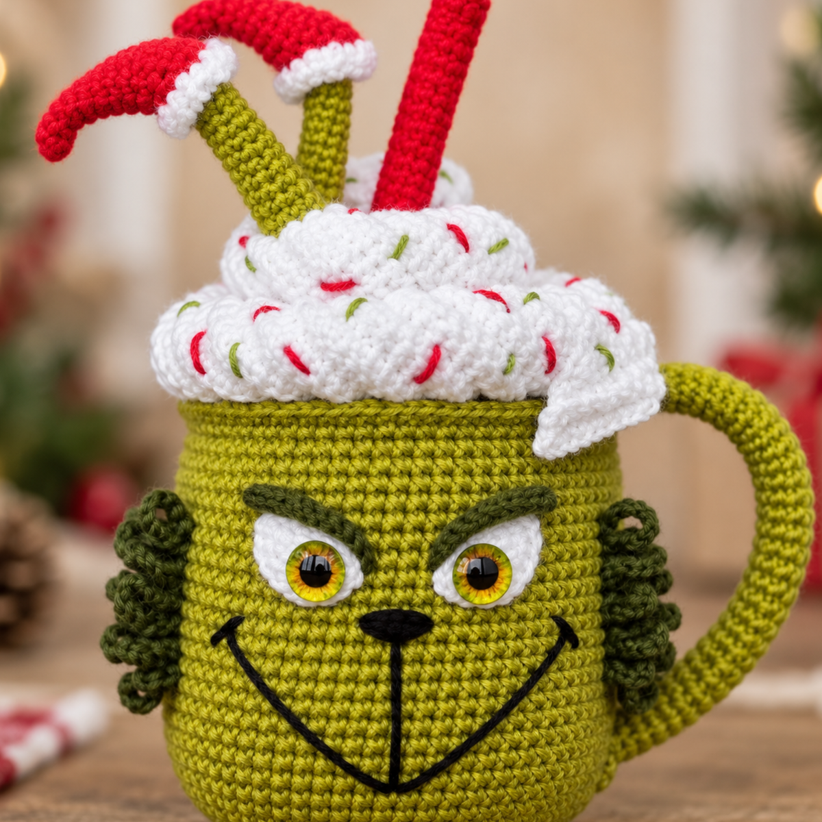 Crochet Grinch Mug Amigurumi Pattern