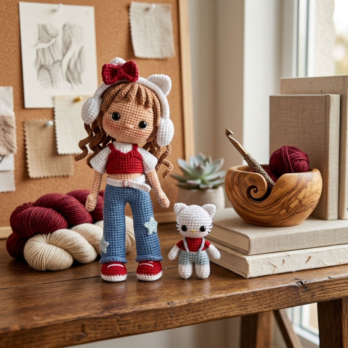 Crochet Hailey and Little Cat Pattern