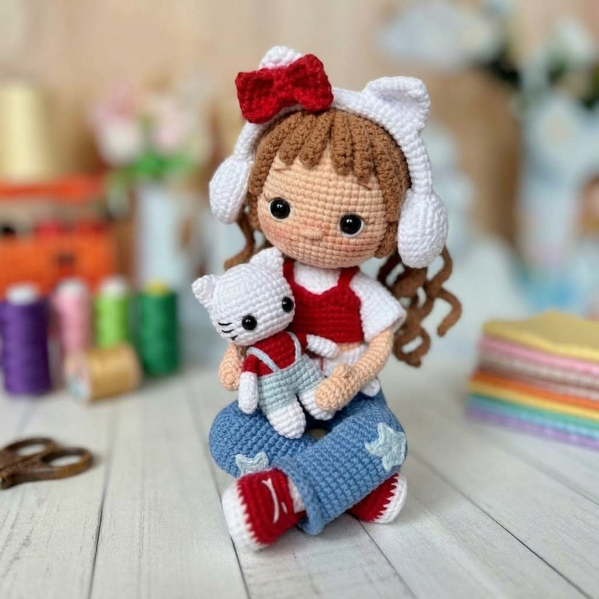 Crochet Hailey and Little Cat Pattern