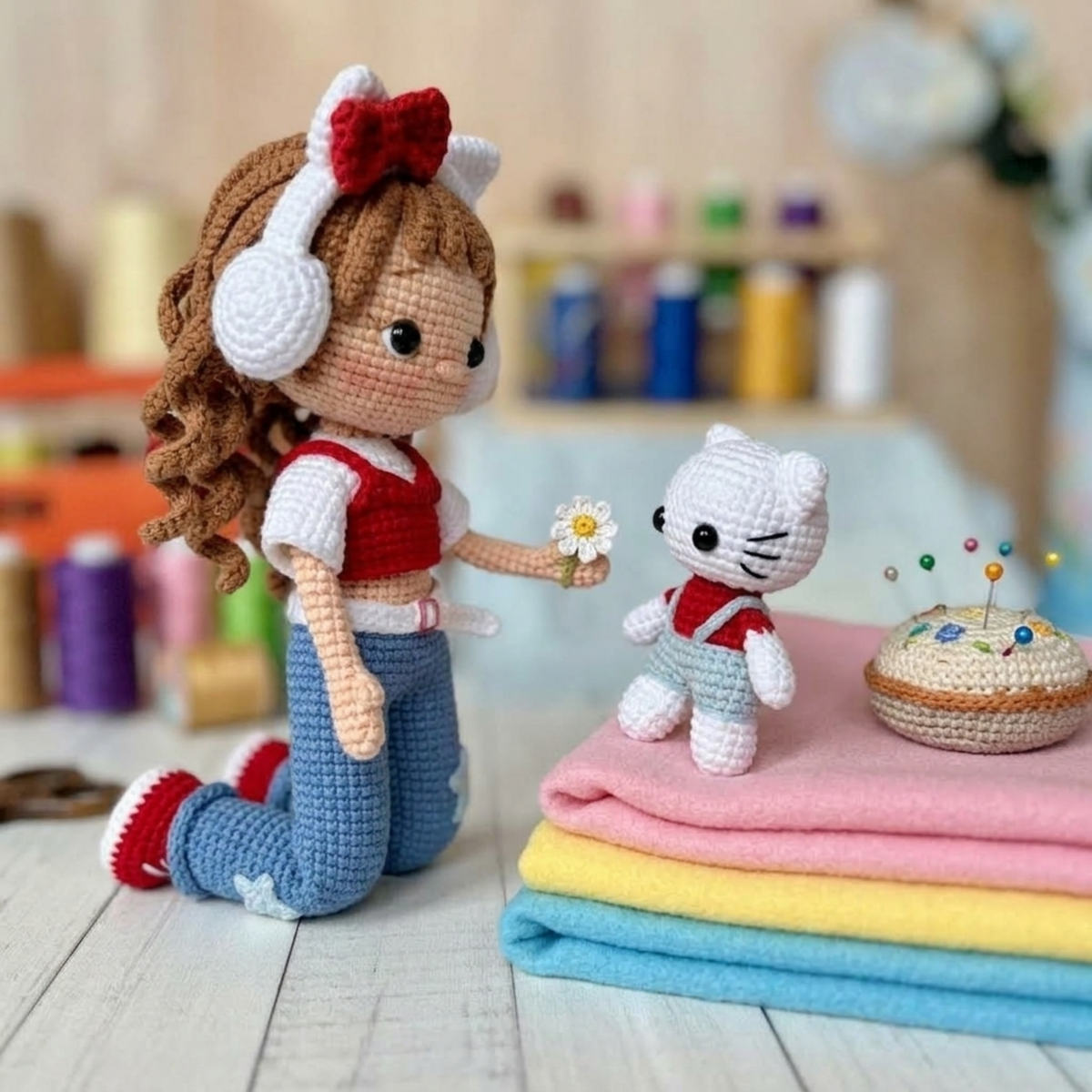Crochet Hailey and Little Cat Pattern