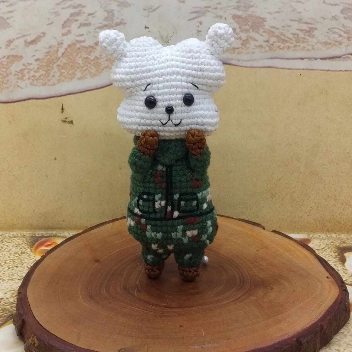 Crochet Jin BTS Military Pattern