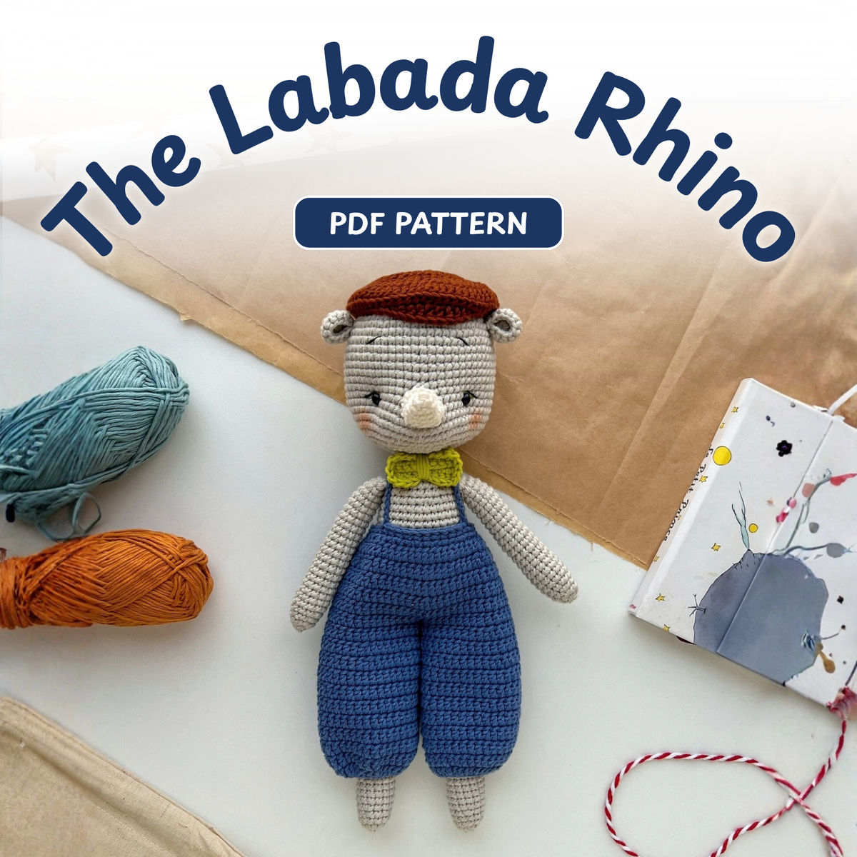 Crochet Labada Rhino Amigurumi Pattern