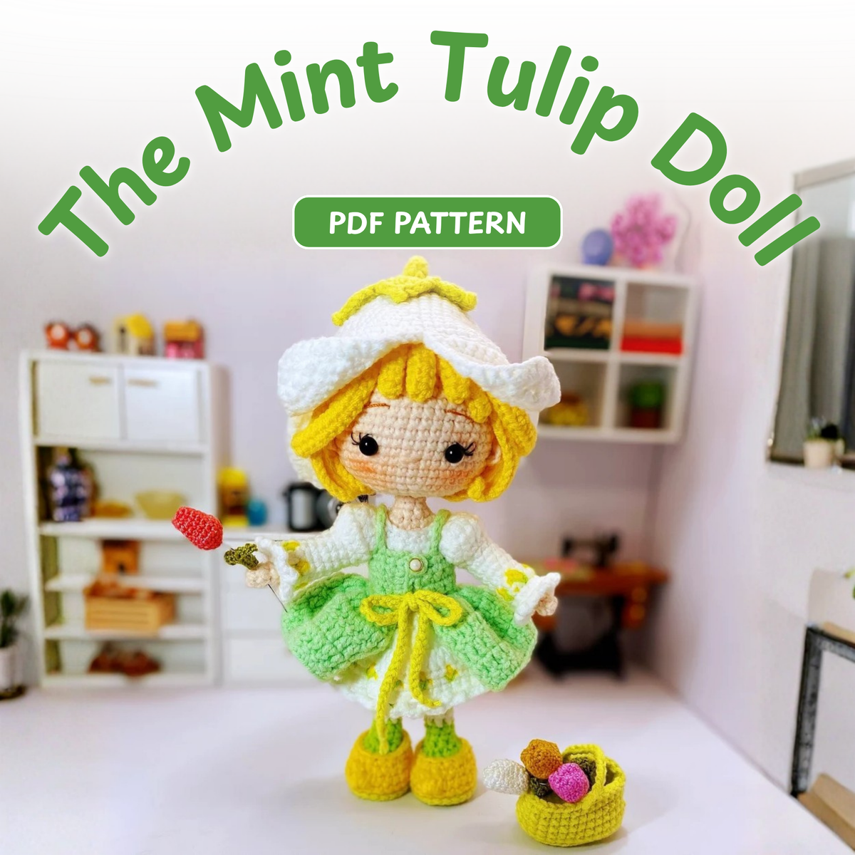 Crochet Mint Tulip Chibi Doll Pattern