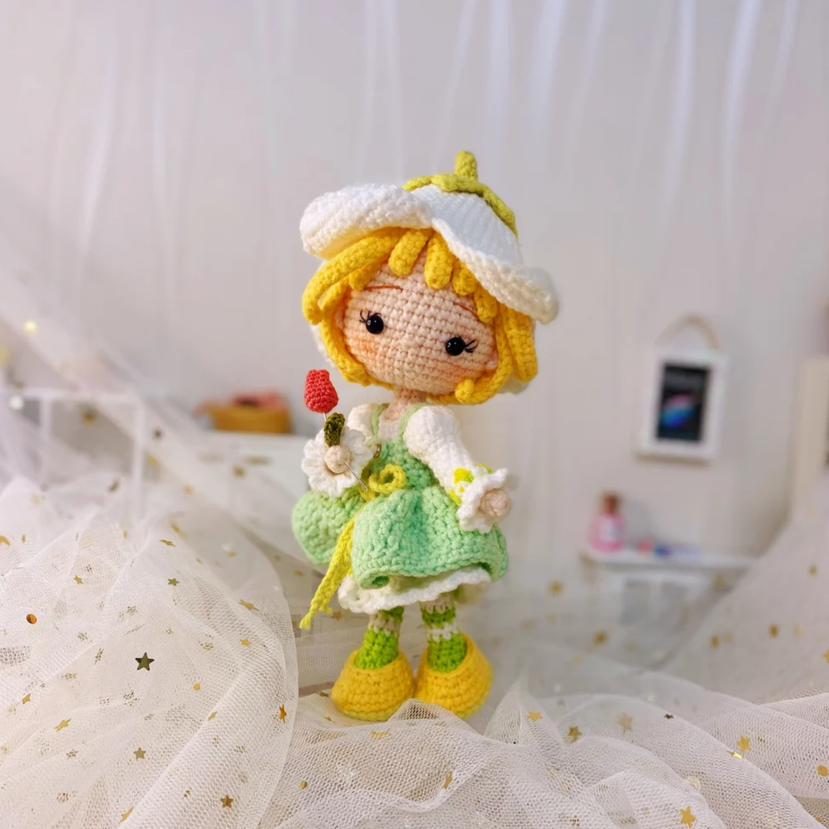 Crochet Mint Tulip Chibi Doll Pattern