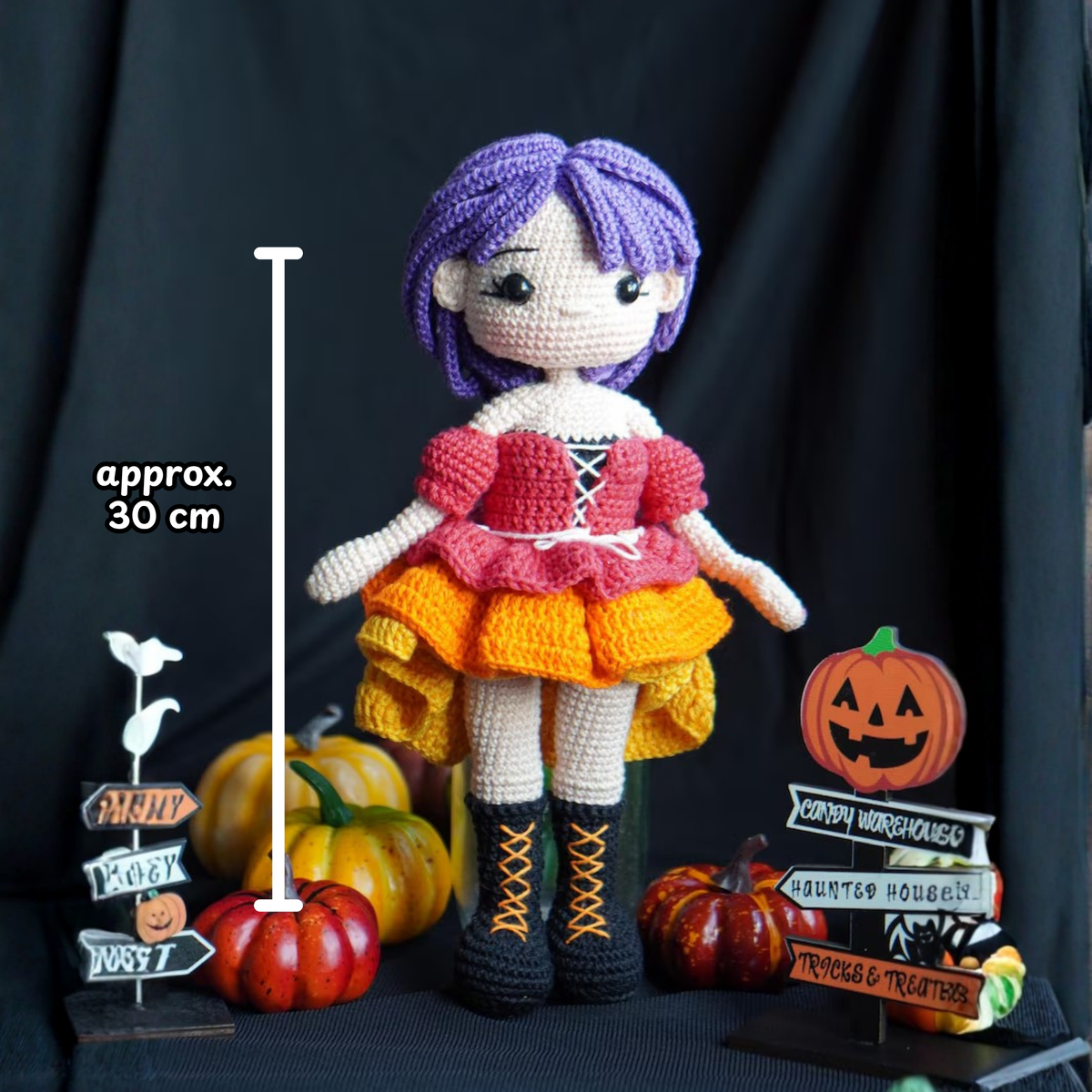 Crochet MORGANA Halloween Doll Pattern