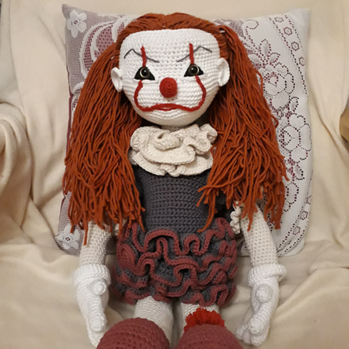 Crochet Mr & Mrs Clownwise Pattern