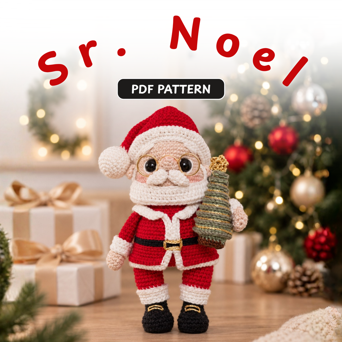 Crochet Sr. Noel Santa Claus Amigurumi Pattern (3 Figures)