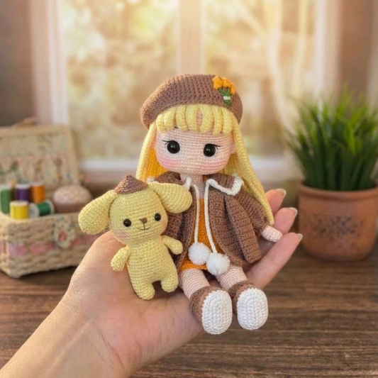 Crochet Pompom Purin Pattern