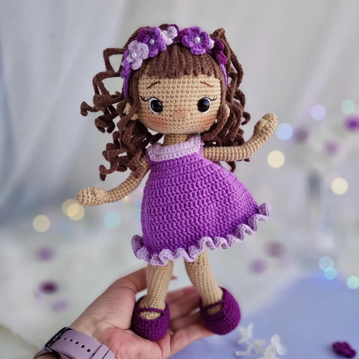 Crochet Purple Princess Doll Pattern
