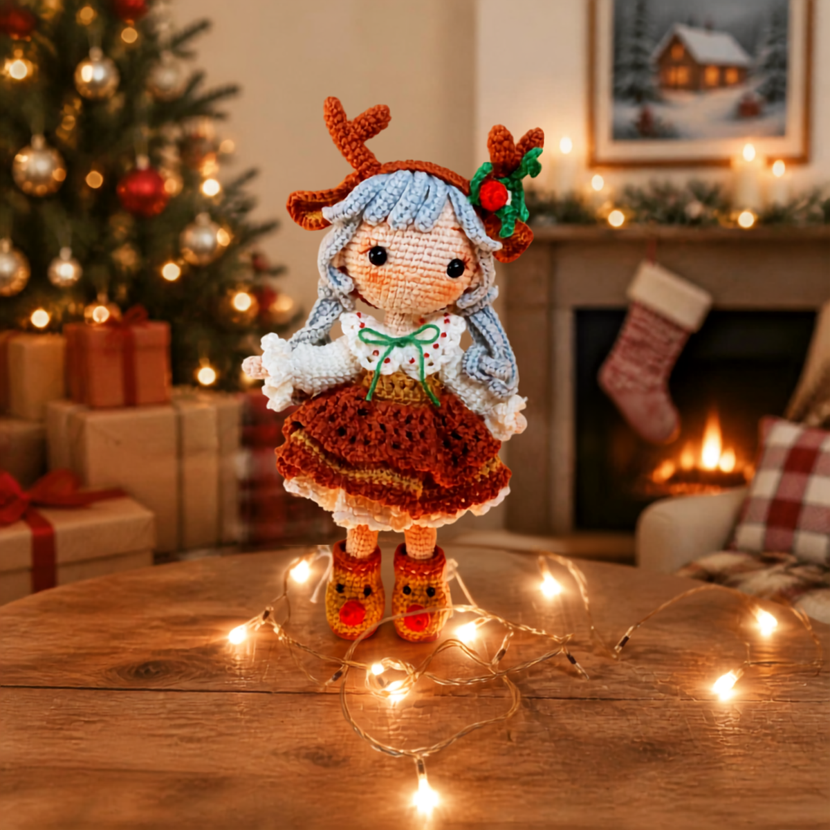 Crochet Stella the Reindeer Girl Pattern