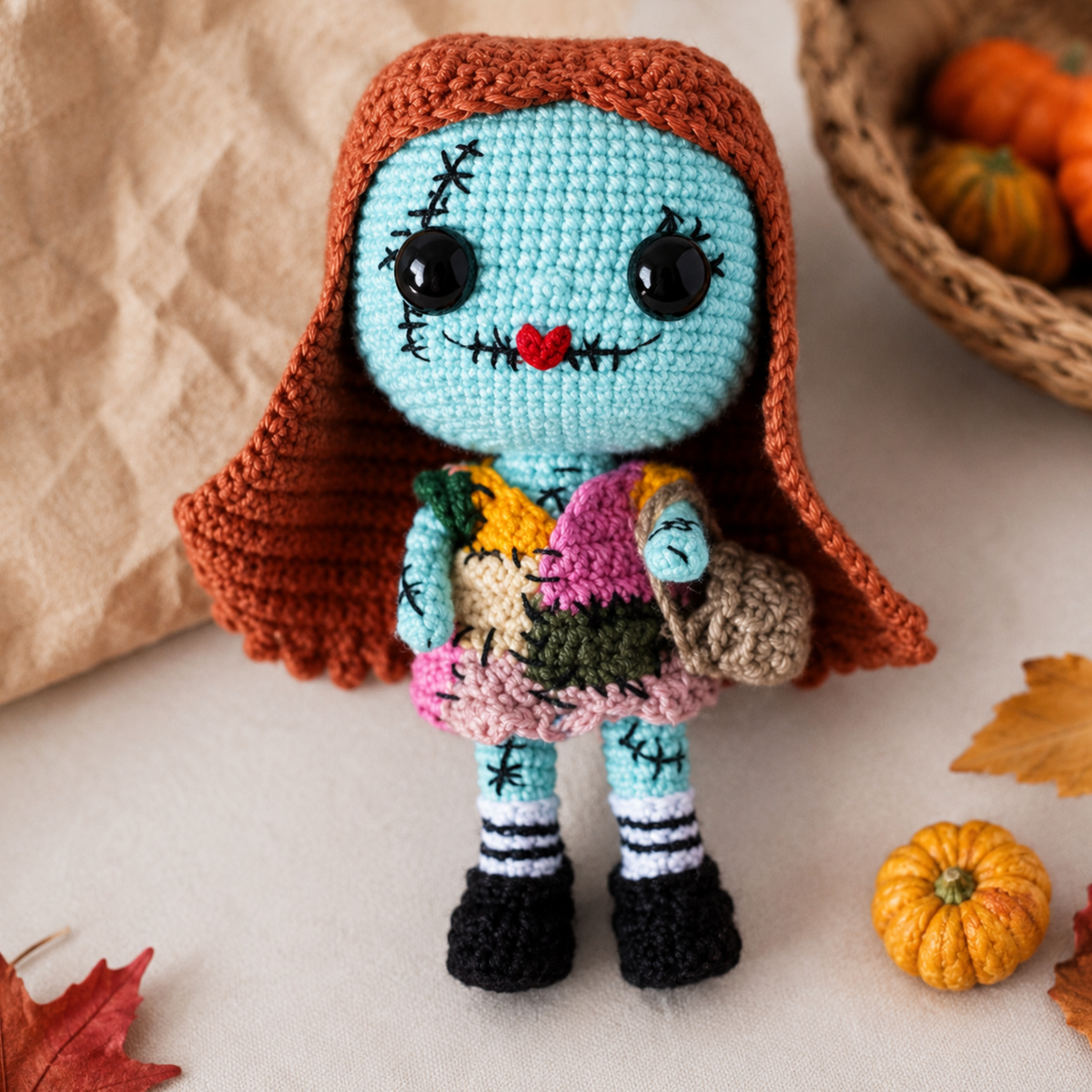 Crochet Sally Skellington Amigurumi Pattern (Pack)