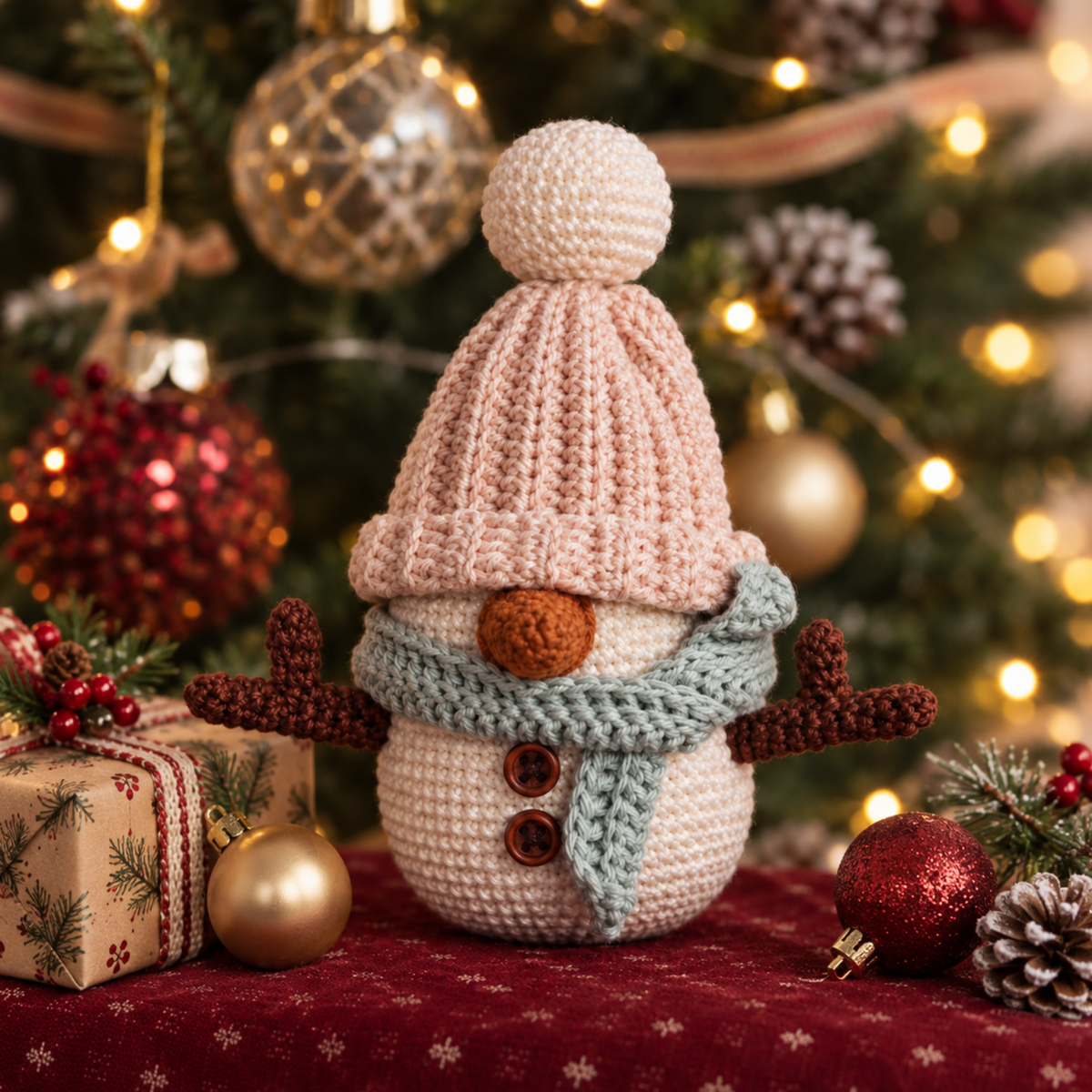 Crochet Snowman Gnome Pattern