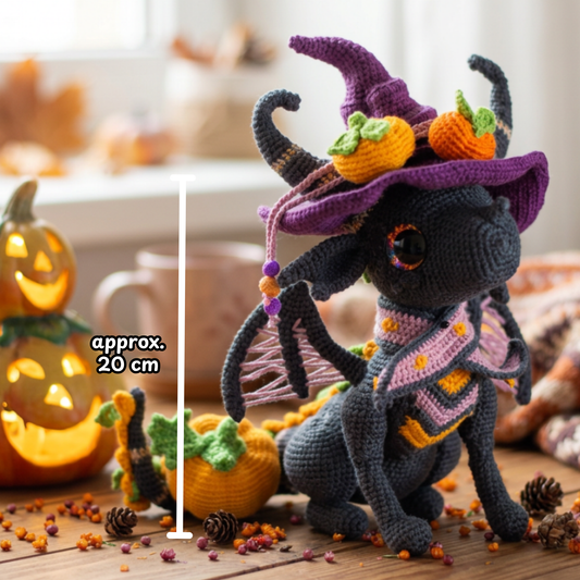 Crochet Umbra the Witchy Dragon Amigurumi Pattern
