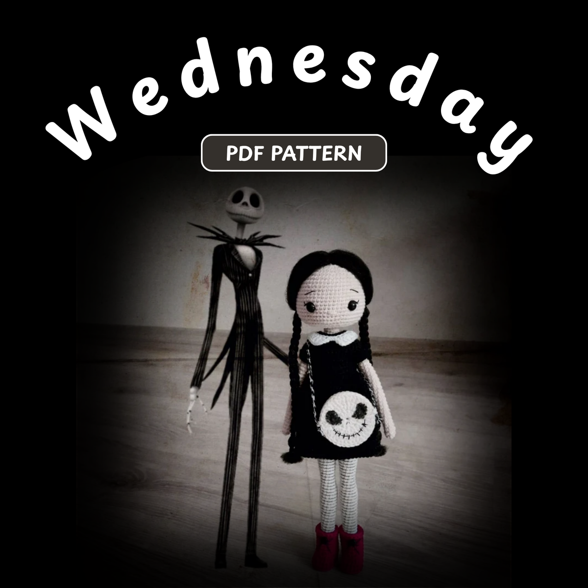 Crochet Wednesday Amigurumi Doll Pattern
