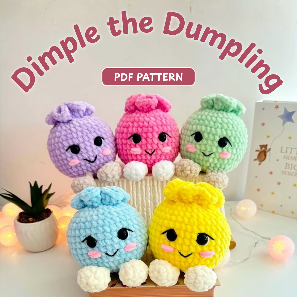 Dimple the Dumpling Amigurumi Crochet Pattern