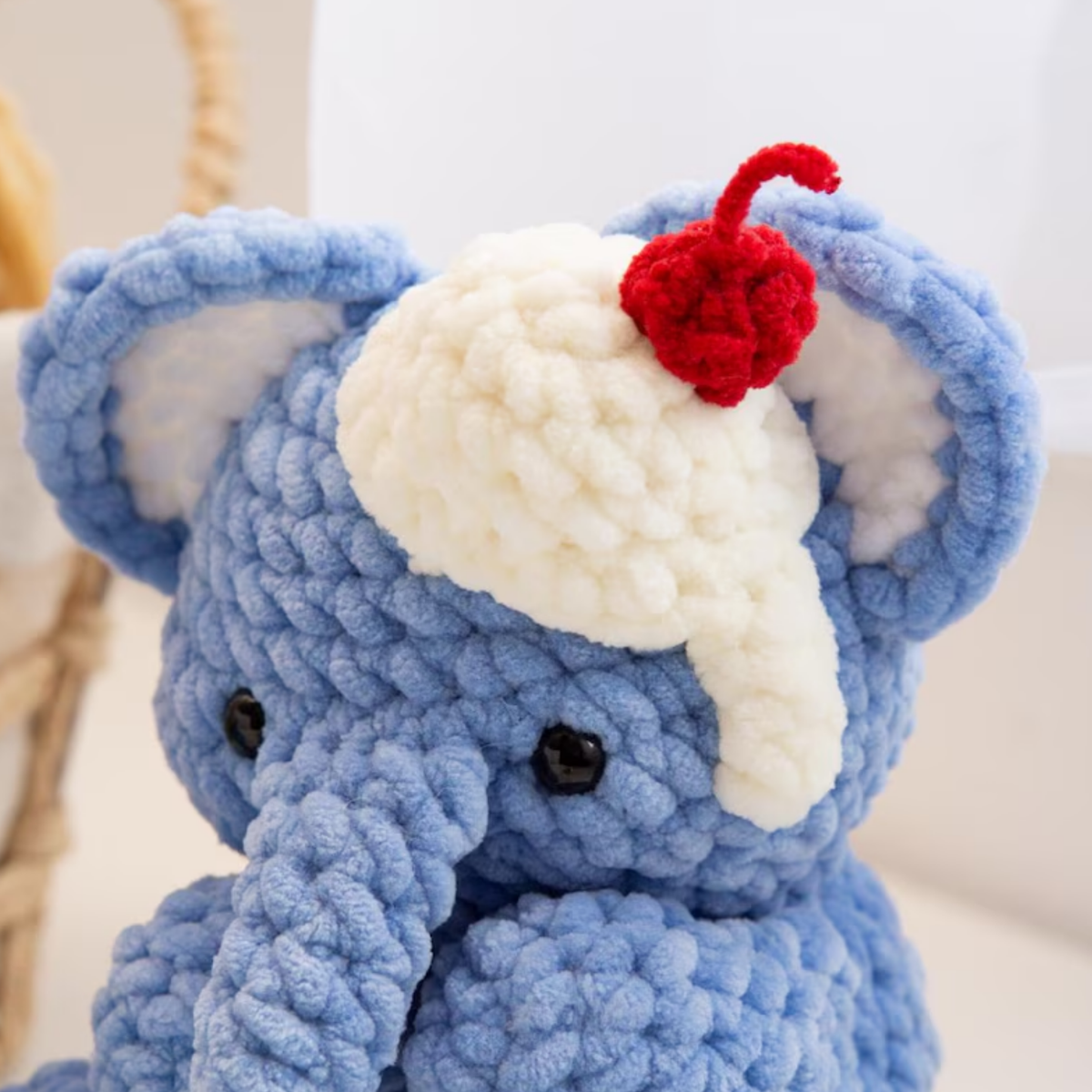Emett the Elephant and Ice Cream Amigurumi Crochet Pattern