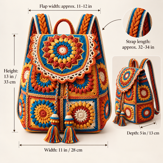 Floral Backpack Crochet Pattern