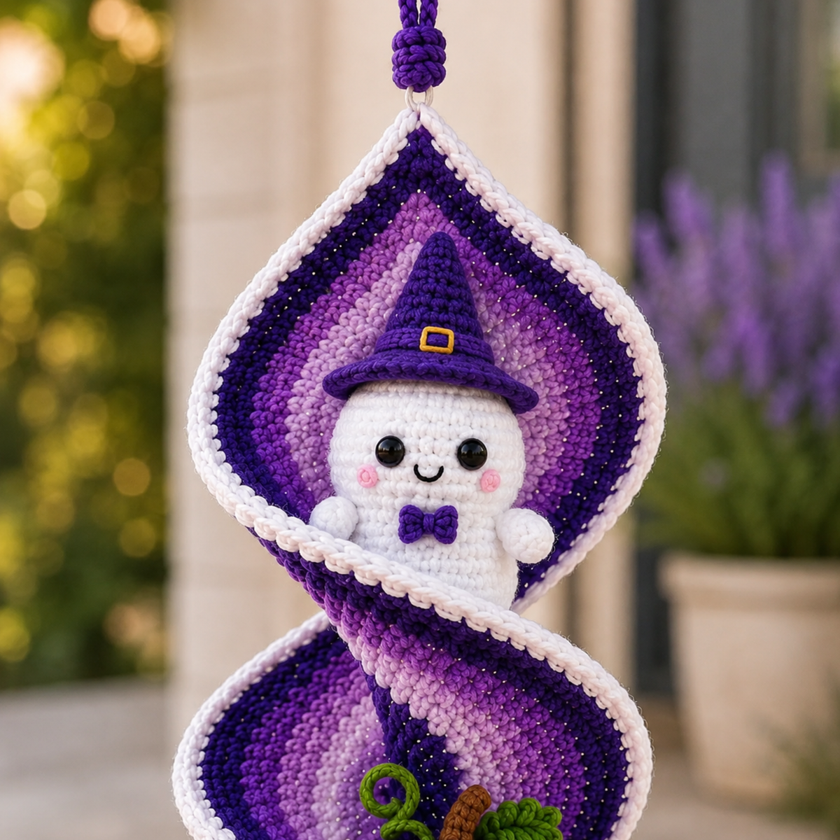 Halloween Spiral Wind Spinner Crochet Pattern