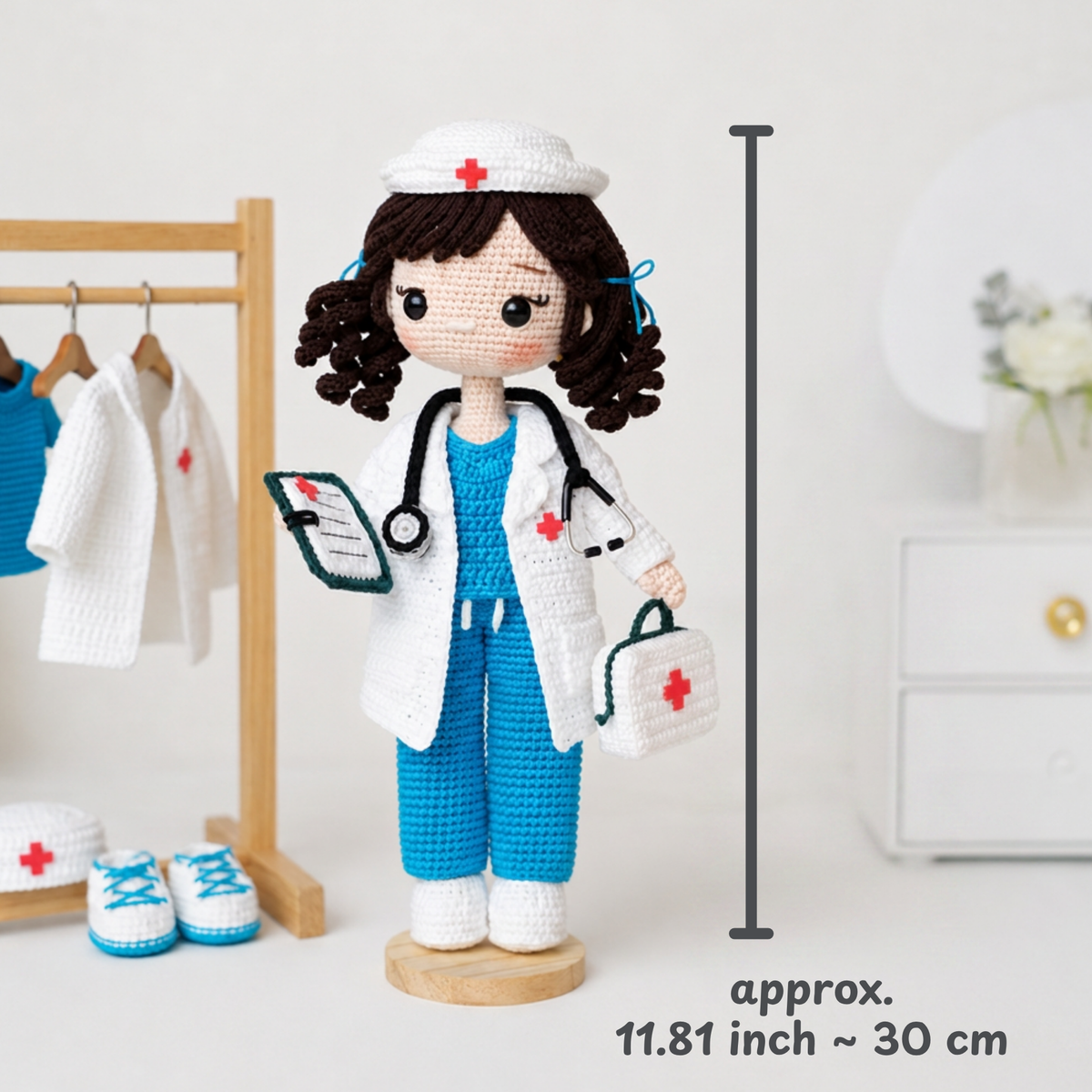 Hellen the Nurse Doll Crochet Pattern