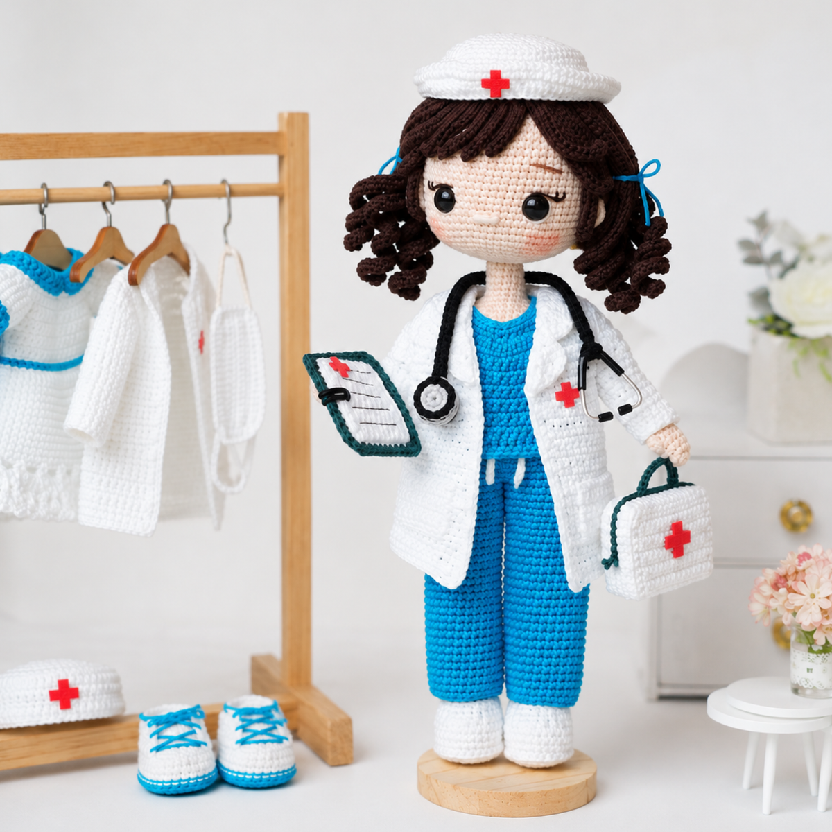 Hellen the Nurse Doll Crochet Pattern