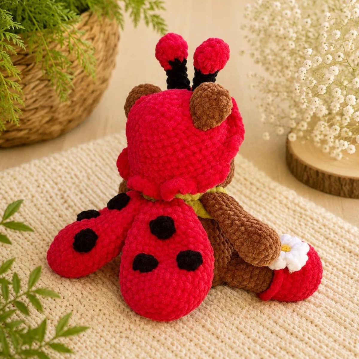 Ladybug Teddy Bear Amigurumi Crochet Pattern