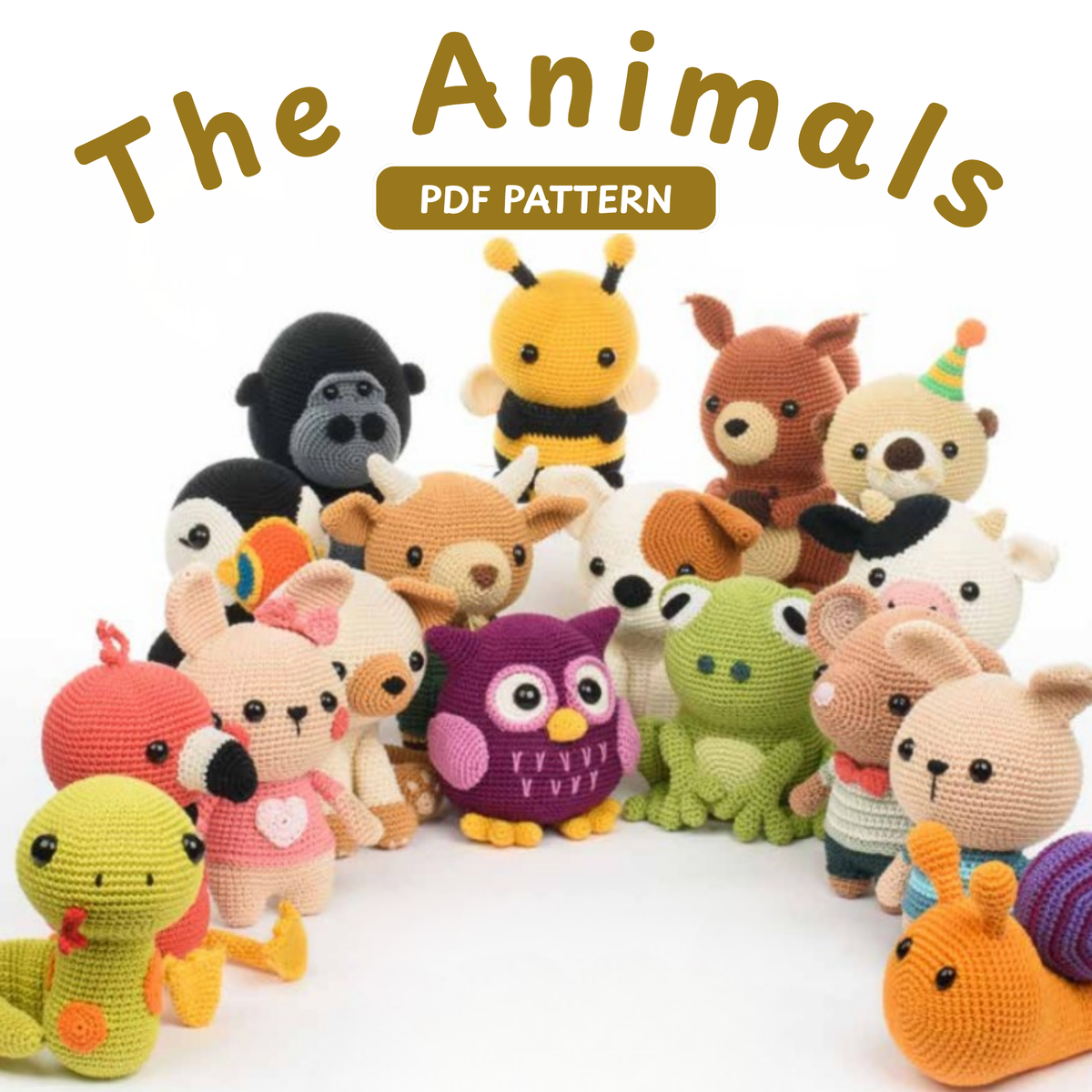 Made Easy: 16 Straightforward Animal Patterns Amigurumi Crochet Pattern