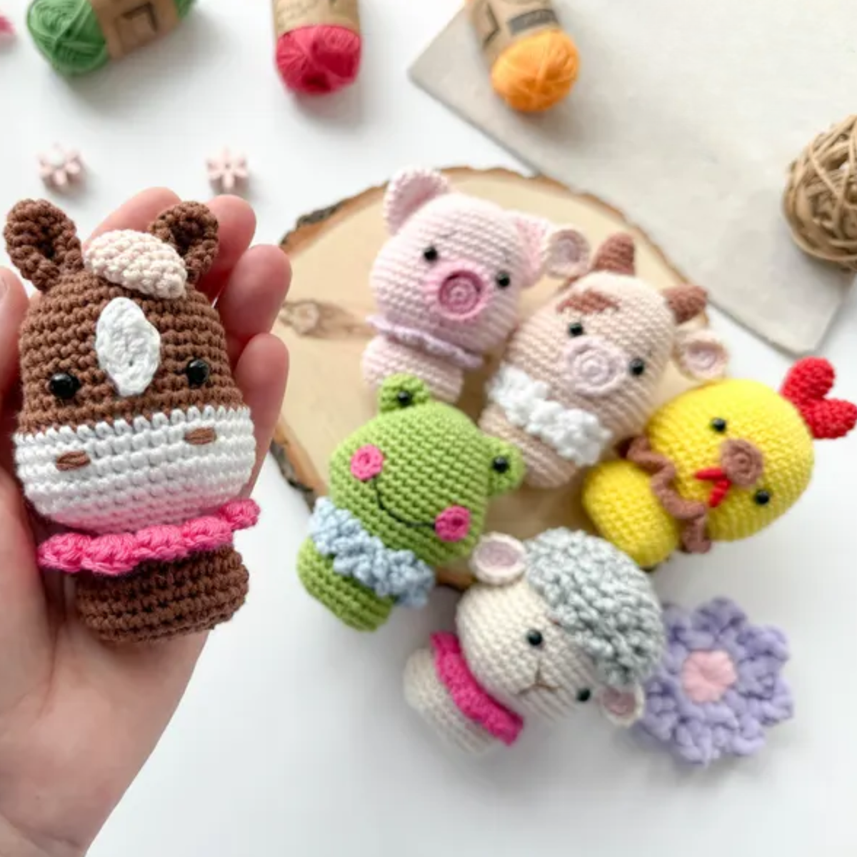 Mini Farm Friends Crochet Pattern