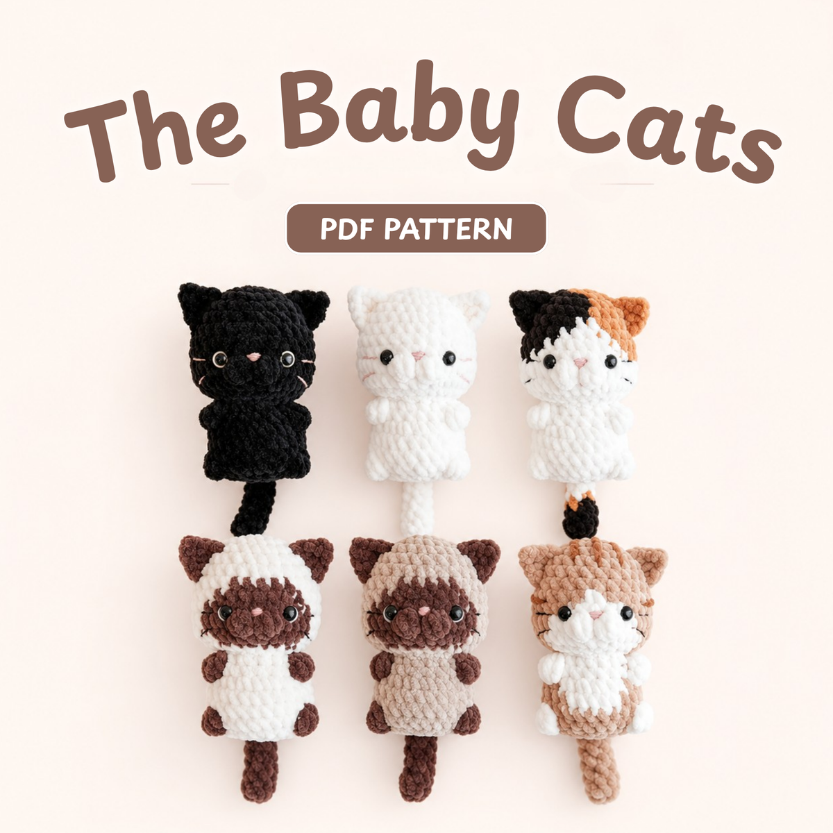 No Sew Baby Cat Bundle Crochet Pattern