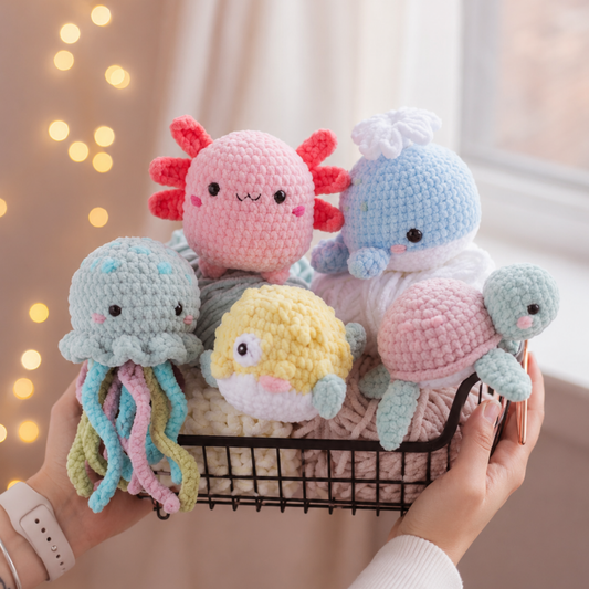 Puffy Sea Animals Crochet Pattern