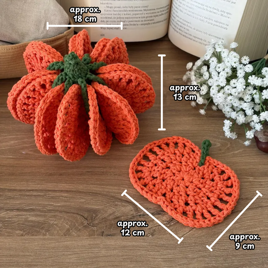 Pumpkin Coaster Set Crochet Pattern