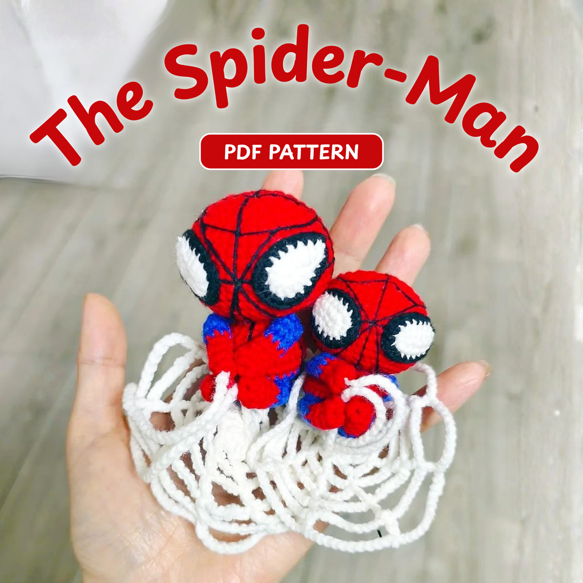 Spiderman Keychain & Hanging Amigurumi Crochet Pattern