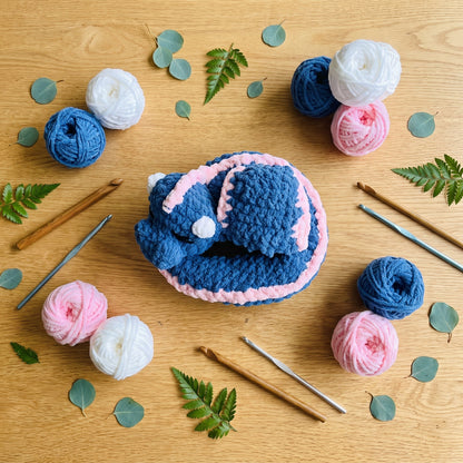 Crochet Sleeping Dragon Desk Phone Holder Pattern